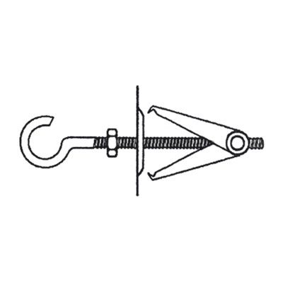 Steel toggle bolt with C-hook