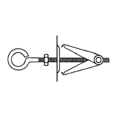 Steel toggle bolt with eye-hook