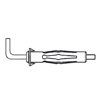 Steel wall anchor with L-hook (Molly)