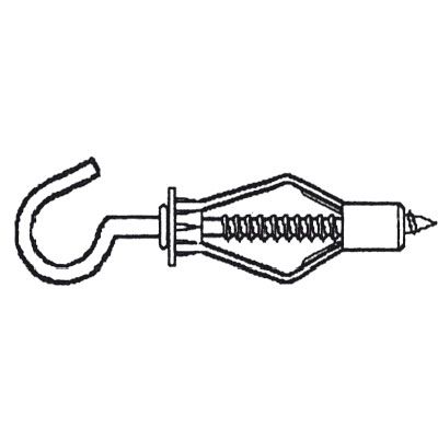 Nylon hollow wall anchor with C-hook (TVP)